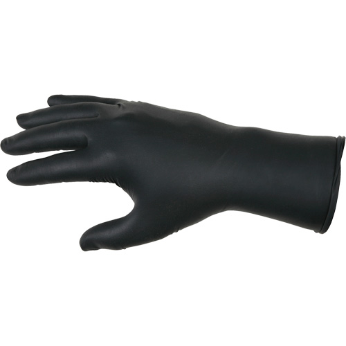 NitriShield Stealth Extra Disposable Gloves, Large, Nitrile, 6-mil, Powder-Free, Black M & M Nord Ouest Inc
