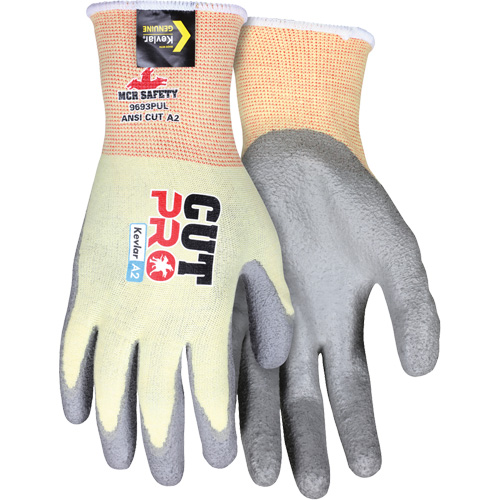 Cut Pro&reg; Cut Resistant Coated Gloves, Size Medium, 15 Gauge, Polyurethane Coated, Kevlar&reg; Shell, ASTM ANSI Level A2 M & M Nord Ouest Inc