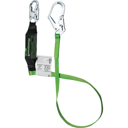 Miller&reg; HP Shock-Absorbing Lanyard, 6', Locking Rebar Hook Center, Locking Snap Hook Leg Ends, Polyester M & M Nord Ouest Inc