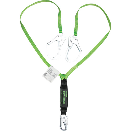 Miller&reg; HP Shock-Absorbing Lanyard, 6', Scaffold Hook Center, Locking Snap Hook Leg Ends, Polyester M & M Nord Ouest Inc