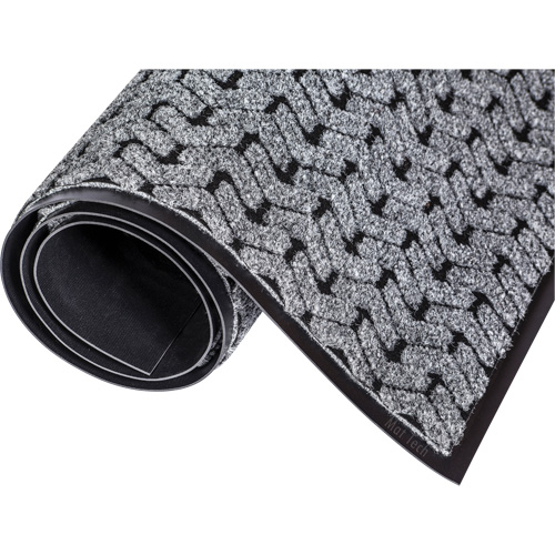 Tire-Track Performance Entrance Mats, Wiper/Scraper, 4' x 8' x 3/8", Grey M & M Nord Ouest Inc