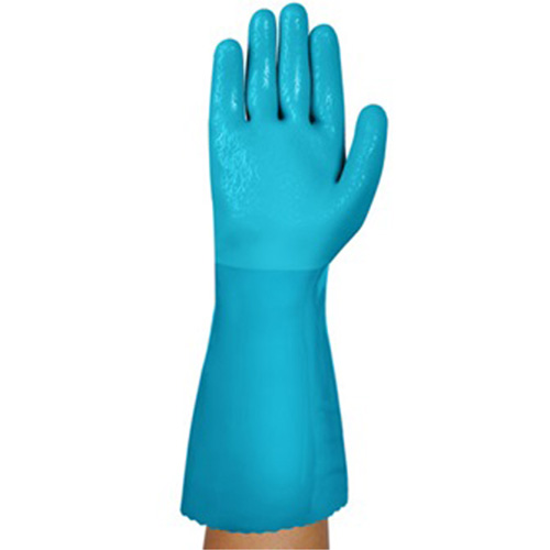 AlphaTec&reg; 04-003 Chemical Resistant Gloves, Size 8, 14" L, Nitrile/PVC, Fleece Inner Lining, Winter Weight M & M Nord Ouest Inc