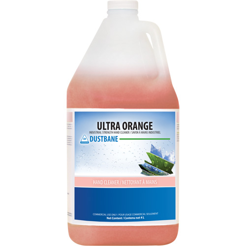 Nettoyant pour les mains Ultra Orange, Liquide, 4 L, Cruche, Parfum&eacute; M & M Nord Ouest Inc