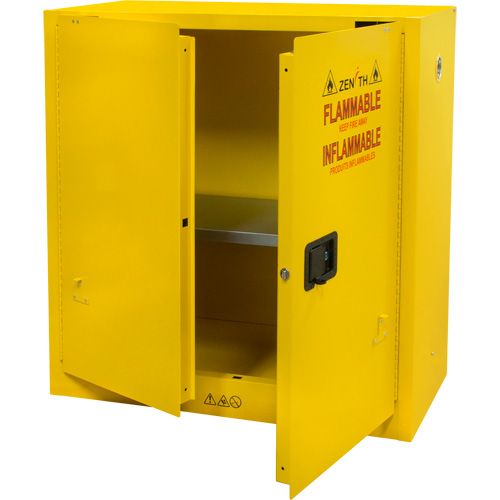 Flammable Storage Cabinet, 30 gal., 2 Door, 43" W x 44" H x 18" D M & M Nord Ouest Inc