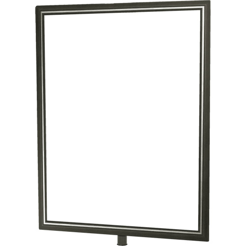 Heavy-Duty Vertical Sign Holder for Classic Posts, Satin Chrome M & M Nord Ouest Inc