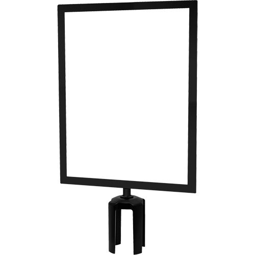 Porte-enseigne horizontal robuste avec adaptateur pour poteaux Tensabarrier, Noir M & M Nord Ouest Inc