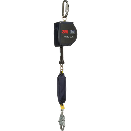 Nano-Lok Extended Length Self Retracting Lifeline, 15', Stainless Steel, Swivel M & M Nord Ouest Inc