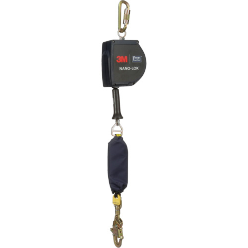 Nano-Lok Extended Length Self Retracting Lifeline, 15', Galvanized Steel, Swivel M & M Nord Ouest Inc