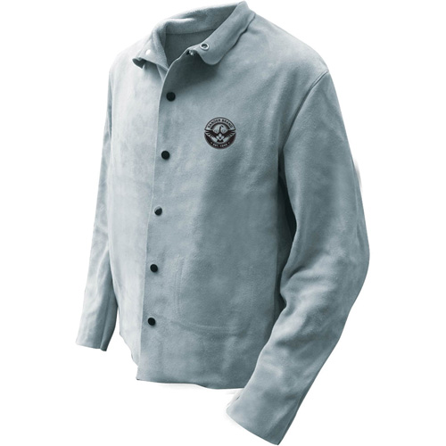 Veste de soudeur, Cuir, 5T-Grand, Gris M & M Nord Ouest Inc