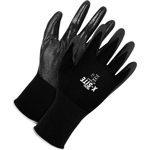 X-Site Coated Gloves, 11, Bi-Polymer Coating, 15 Gauge, Nylon Shell M & M Nord Ouest Inc