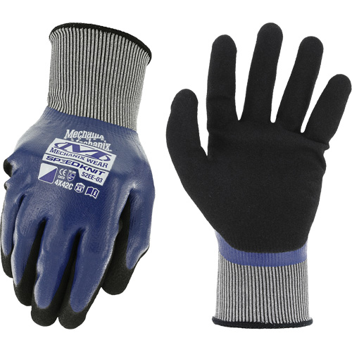 Gants de travail SpeedKnit Shield C4, Taille T-Grand/10, Calibre 18, Rev&ecirc;tement Nitrile, Enveloppe en Nylon/Spandex, ASTM ANSI niveau A4/EN 388 niveau C M & M Nord Ouest Inc
