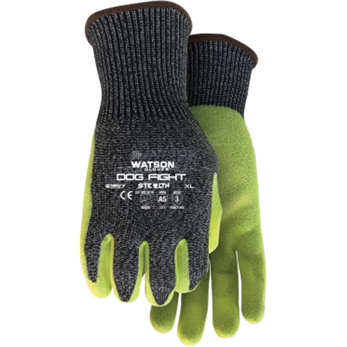 Stealth Dog Fight Cut Resistant Gloves, Size Medium, Nitrile Coated, Glass Fibre/HPPE/Nylon/Stainless Steel Shell, ASTM ANSI Level A5 M & M Nord Ouest Inc