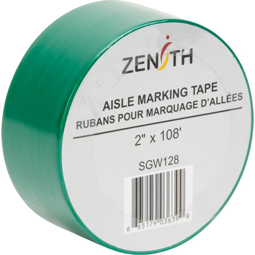 Aisle Marking Tape, 2" x 108', PVC, Green M & M Nord Ouest Inc