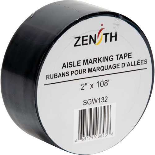 Ruban pour marquage d'all&eacute;es, 2" x 108', PVC, Noir M & M Nord Ouest Inc