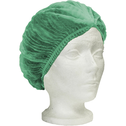Bonnet bouffant pliss&eacute; Ronco Care, Polypropyl&egrave;ne, 21", Vert M & M Nord Ouest Inc