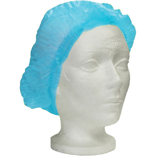 Ronco Care Pleated Bouffant Cap, Polypropylene, 24", Blue M & M Nord Ouest Inc