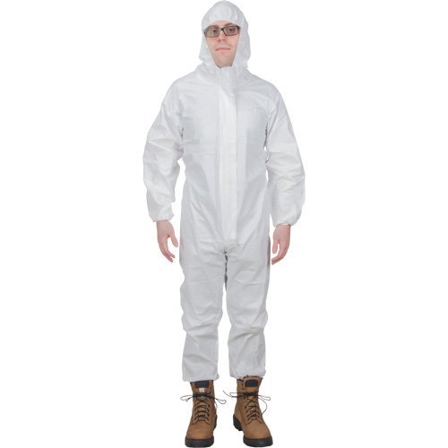 Premium Hooded Coveralls, Small, White, Microporous M & M Nord Ouest Inc