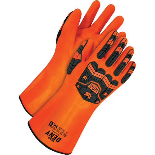 Deny Chemical Resistant Gloves, Size 9, 14" L, PVC, Terry Cloth Inner Lining M & M Nord Ouest Inc