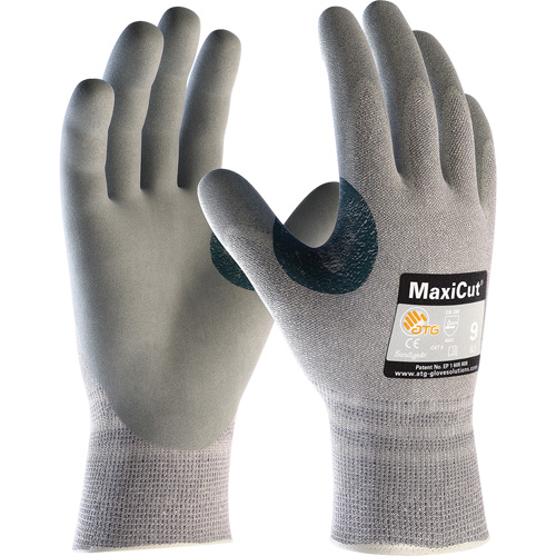 ATG MaxiCut&reg; 5 Seamless Knit Cut Resistant Gloves, Size X-Small, 13 Gauge, Foam Nitrile Coated, Dyneema&reg;/Nylon Shell, ASTM ANSI Level A4/EN 388 Level 4/EN 388 Level C M & M Nord Ouest Inc