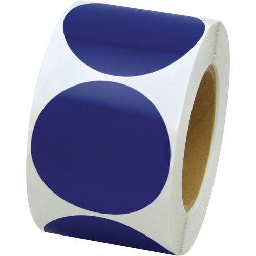 Coloured Marking Dots, Circle, 3" L x 3" W, Blue, Vinyl M & M Nord Ouest Inc