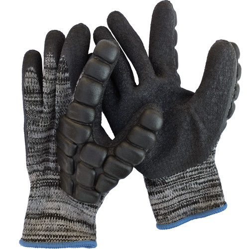 Gants antichocs enduits pour le martelage, 8/Moyen, Paume en Synth&eacute;tique, Poignet &eacute;lastique M & M Nord Ouest Inc