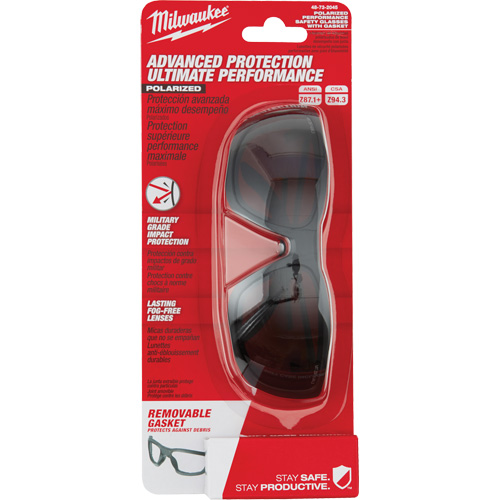 Performance Safety Glasses with Gasket, Black Lens, Polarized, Meets/Exceeds CSA Z94.3 M & M Nord Ouest Inc