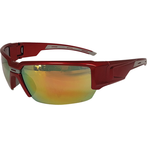 Lunettes de s&eacute;curit&eacute; Hartley, Lentille Rouge, R&eacute;pond ou surpasse la norme CSA Z94.3 M & M Nord Ouest Inc