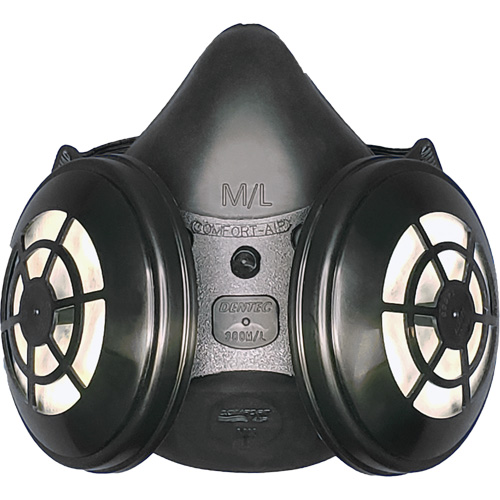 Ensemble de respirateur &agrave; demi-masque N95 Comfort-Air 400Nx noir sans soupape d'expiration, &eacute;lastom&egrave;re/Caoutchouc, Moyen/grand M & M Nord Ouest Inc