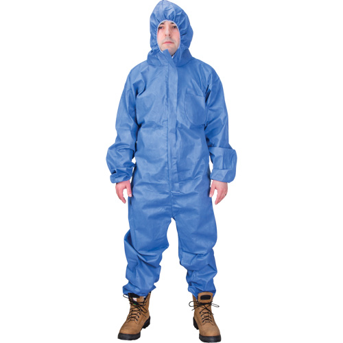 Hooded Coveralls, Medium, Blue, SMS M & M Nord Ouest Inc