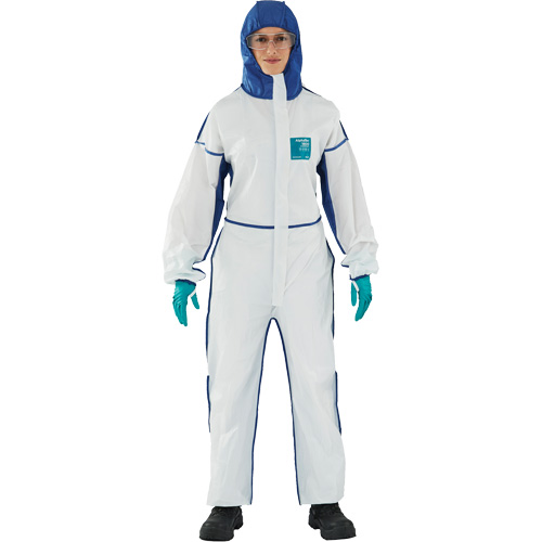 Combinaisons 3 pi&egrave;ces 1800 AlphaTec confortable, Grand, Bleu/Blanc, Microporeux/SMS M & M Nord Ouest Inc