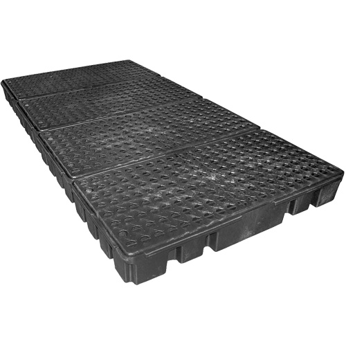 Black Diamond Low Profile Spill Pallet, 102 US gal. Spill Capacity, 96" x 49" x 6.5" M & M Nord Ouest Inc
