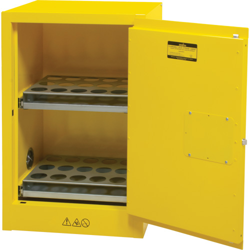 Flammable Aerosol Storage Cabinet, 12 gal., 1 Door, 23" W x 35" H x 18" D M & M Nord Ouest Inc