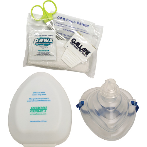 Ensemble de masque RCR de poche et accessoires, Masque r&eacute;utilisable, Classe 2 M & M Nord Ouest Inc