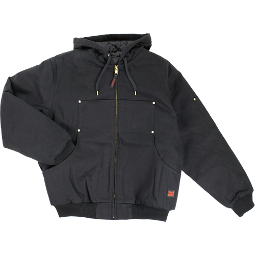 Blouson d'aviateur en toile lourde avec capuchon, Hommes, Petit, Noir M & M Nord Ouest Inc