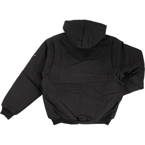 Blouson d'aviateur en toile lourde avec capuchon, Hommes, Petit, Noir M & M Nord Ouest Inc