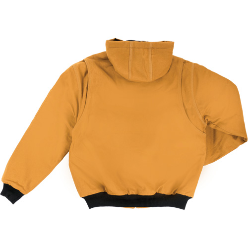 Blouson d'aviateur en toile lourde avec capuchon, Hommes, Moyen (grande taille), Brun M & M Nord Ouest Inc