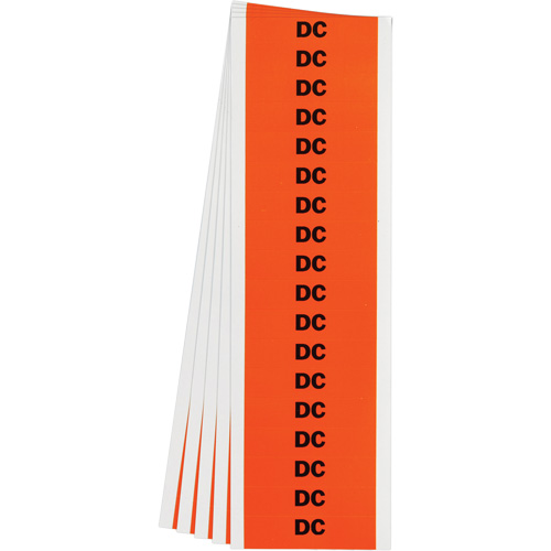 &eacute;tiquette de tension pour conduit  DC , 1/2" x 2-1/4", &eacute;toffe/Vinyle, Anglais M & M Nord Ouest Inc
