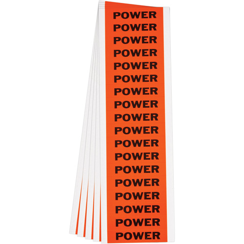&eacute;tiquette de tension pour conduit  Power , 1/2" x 2-1/4", &eacute;toffe/Vinyle, Anglais M & M Nord Ouest Inc