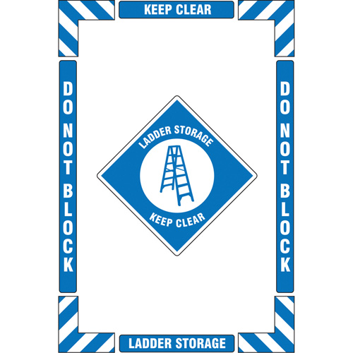 "Ladder Storage" Floor Marking Kit, Adhesive, English with Pictogram M & M Nord Ouest Inc