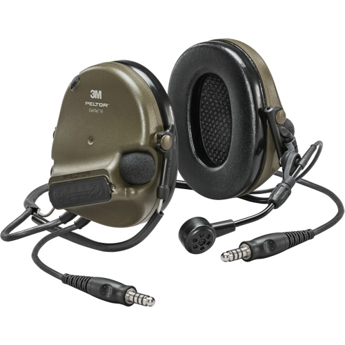Casque VI NIB avec deux fils de sortie Peltor ComTac, Style Cordon cervical, 22 dB M & M Nord Ouest Inc