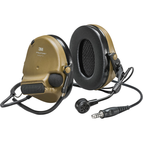 Casque VI NIB avec fils de sortie unique Peltor ComTac, Style Cordon cervical, 22 dB M & M Nord Ouest Inc