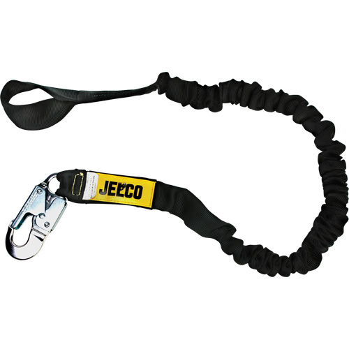 Arc Flash Shock Absorbing Lanyard, 6', Locking Snap Hook Center, Choke-Off Loop Leg Ends, Nylon M & M Nord Ouest Inc