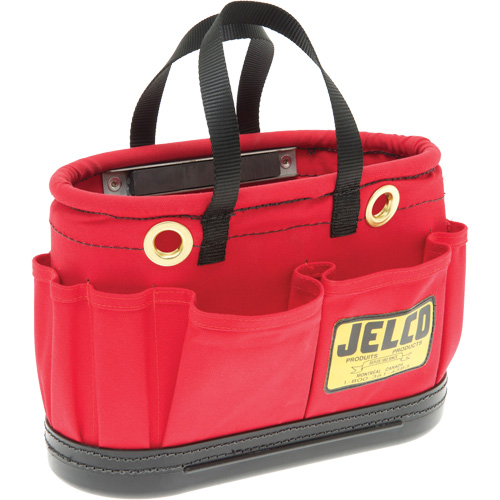 Seau avec aimant pour travail en hauteur, 14" lo x 7" la x 10" h, Toile, Rouge M & M Nord Ouest Inc