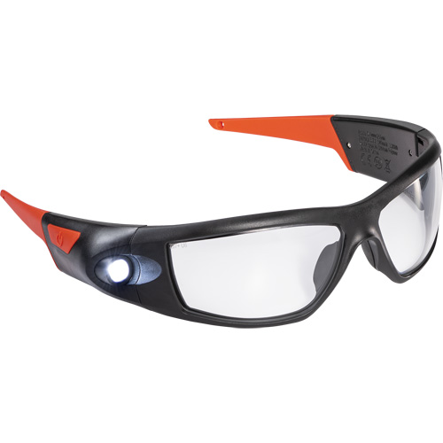 Lunettes de s&eacute;curit&eacute; &agrave; faisceau d'inspection rechargeable SPG500, Lentille Transparent, ANSI Z87+ M & M Nord Ouest Inc