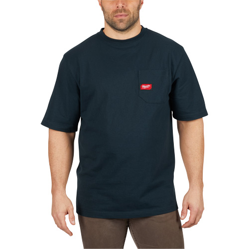 Heavy-Duty Pocket T-Shirt, Men's, Small, Blue M & M Nord Ouest Inc