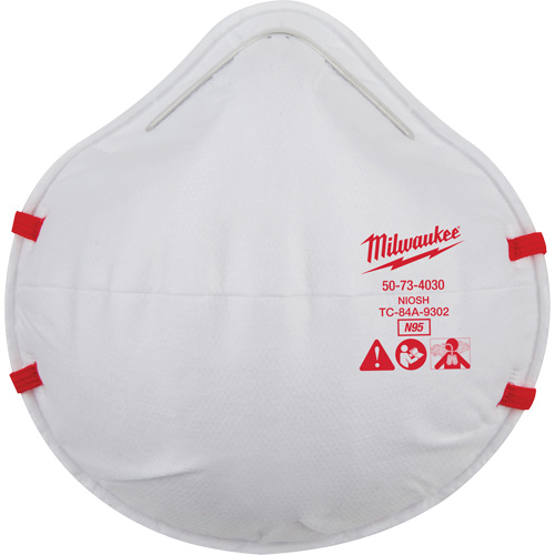 Disposable Respirator, N95, NIOSH Certified, One Size M & M Nord Ouest Inc