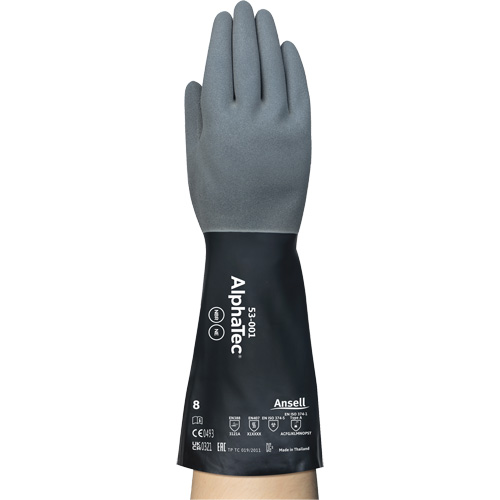 AlphaTec&reg; Chemical-Resistant Gloves, Size 7, 13" L, Neoprene/Nitrile, Nylon Inner Lining, 17-mil M & M Nord Ouest Inc