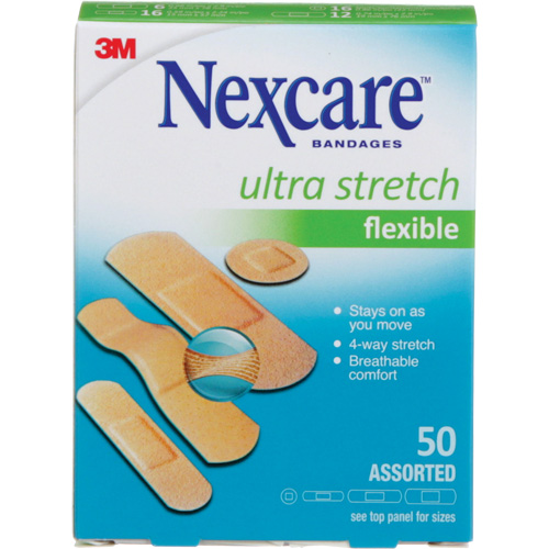 Nexcare Ultra Stretch Bandages, Assorted, Plastic, Non-Sterile M & M Nord Ouest Inc