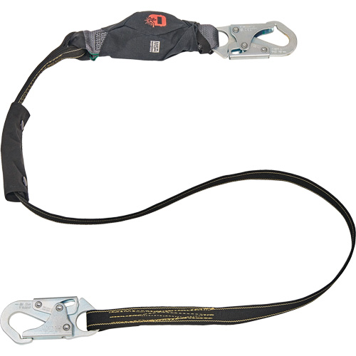 Anti-Corrosion Energy Absorbing Lanyard, 6', Rebar Hook Center, Snap Hook Leg Ends, Polyester M & M Nord Ouest Inc