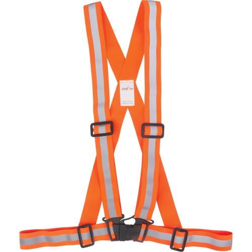 Traffic Harness, High Visibility Orange, Silver Reflective Colour, Medium M & M Nord Ouest Inc